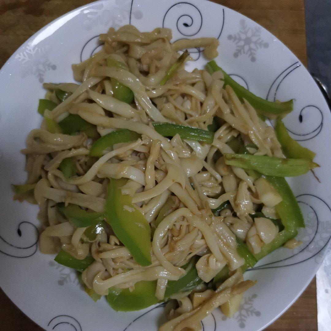 蚝油彩椒白玉菇