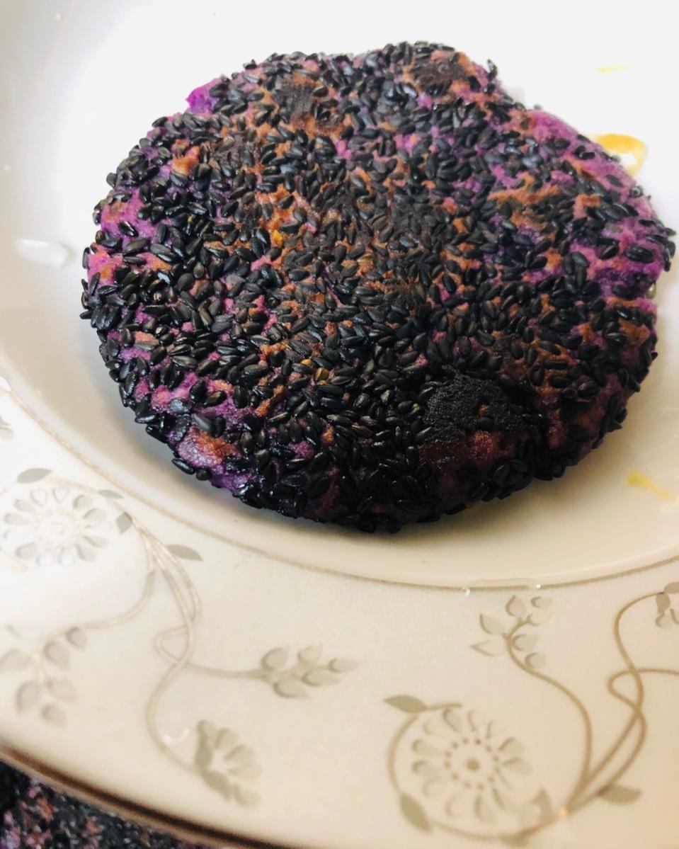 平底锅紫薯饼