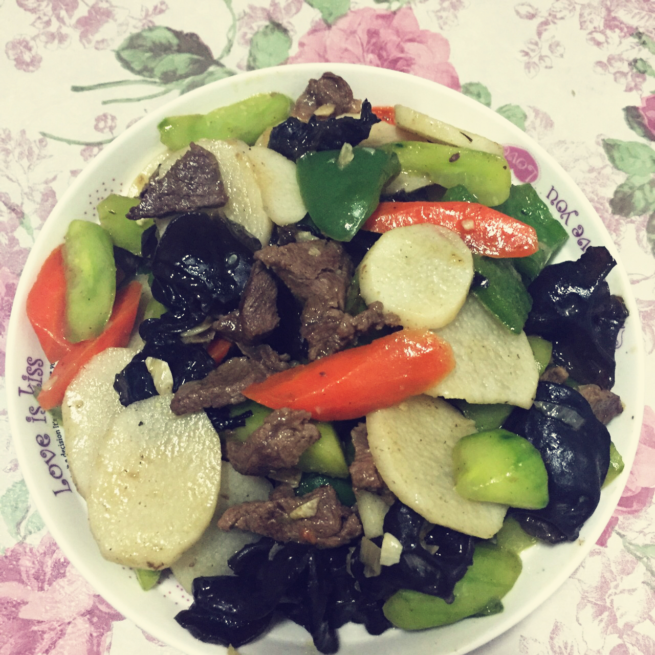 肉片山药炒木耳