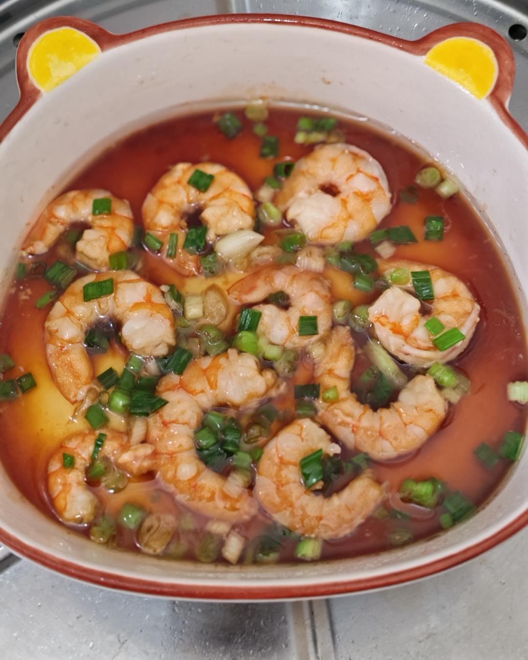 羊肉热汤面&酒香蛋羹蒸虾