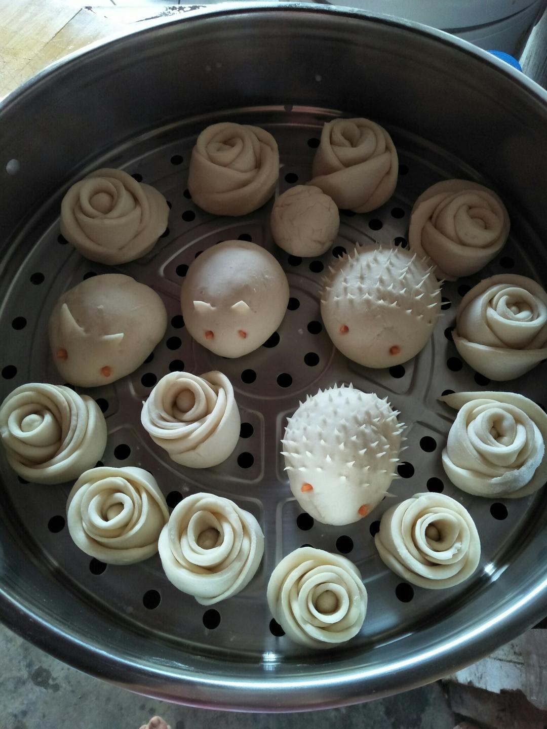 你是我生命里的宝做的玫瑰花馒头