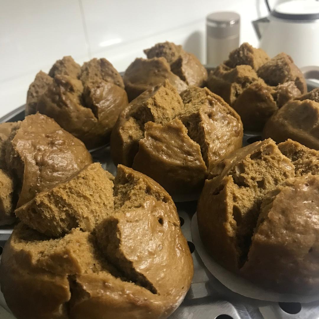 红糖燕麦开花馒头