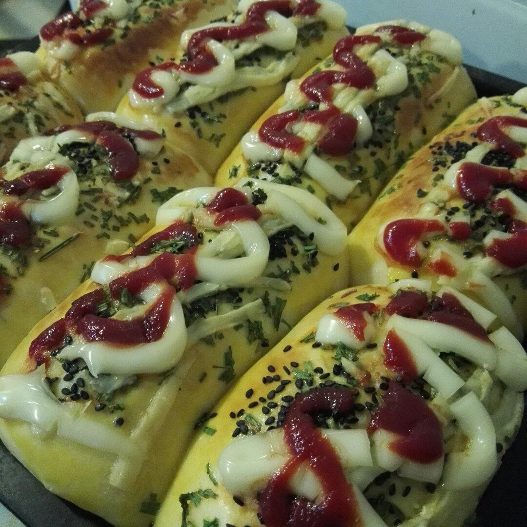 火腿肠早餐面包（一次发酵法）