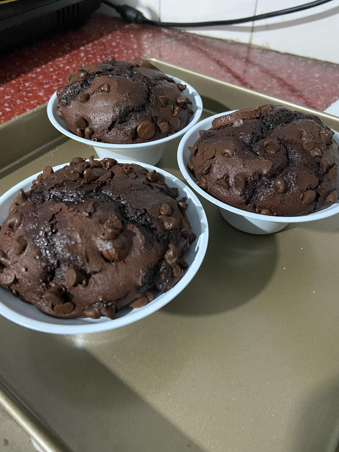 🍫星巴克同款大蘑菇头香浓巧克力爆浆麦芬🍫