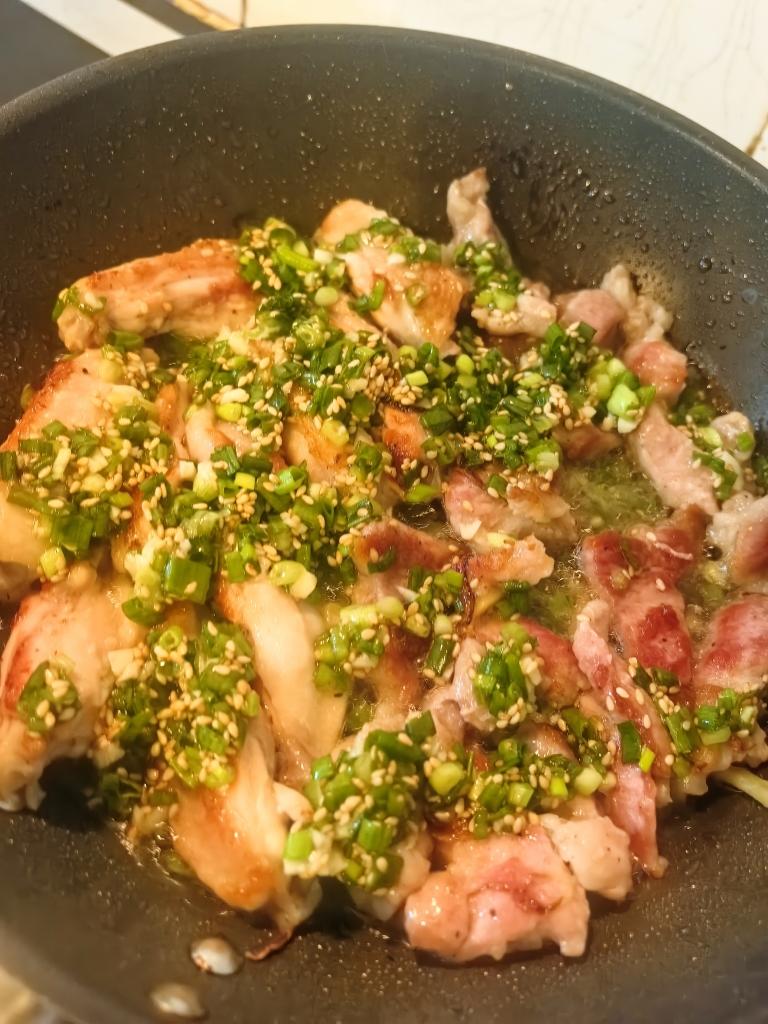 盐葱烧鸡翅（各种肉）