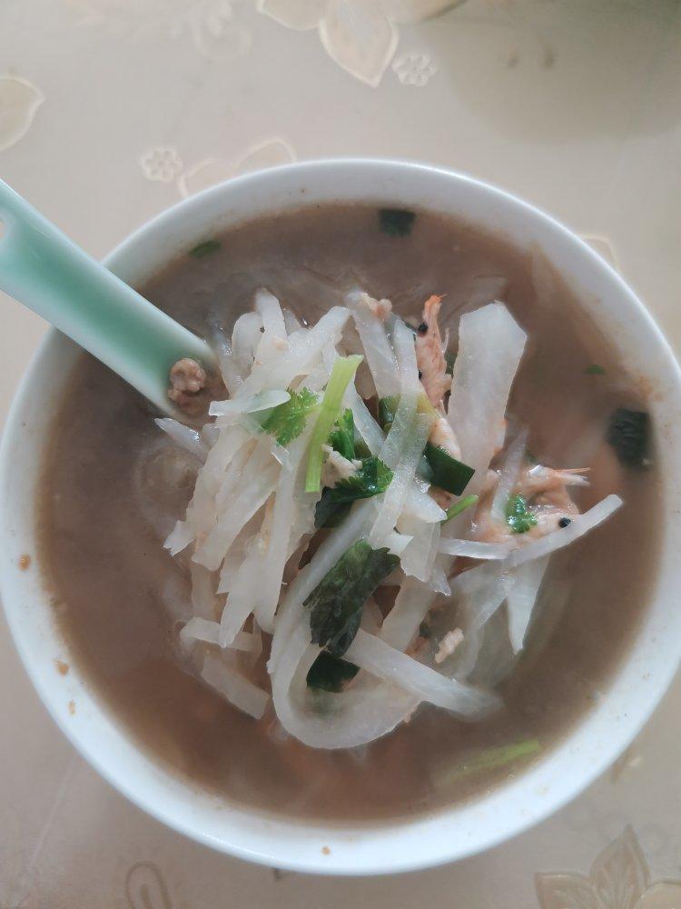 萝卜丝鲜虾汤