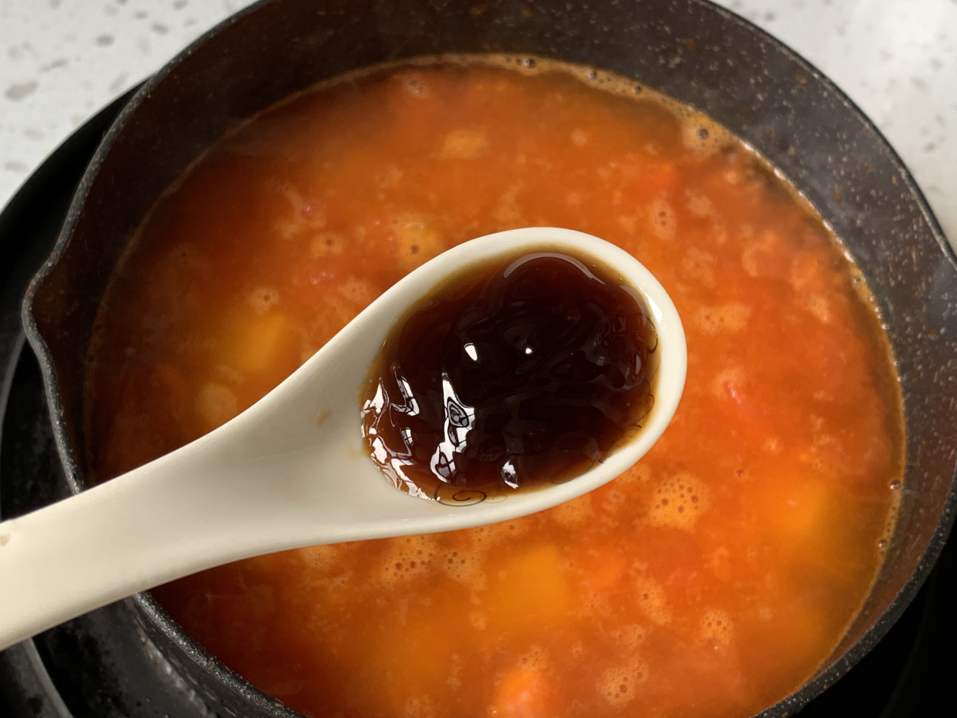 好喝开胃❗️连汤汁都不剩的番茄土豆肥牛汤。的做法 步骤9