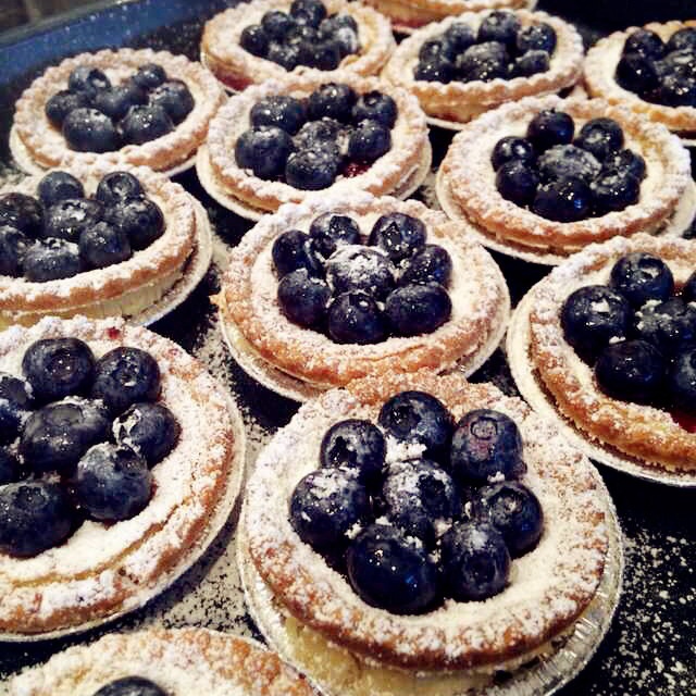 雪梨豆豆做的蓝莓塔布丁馅