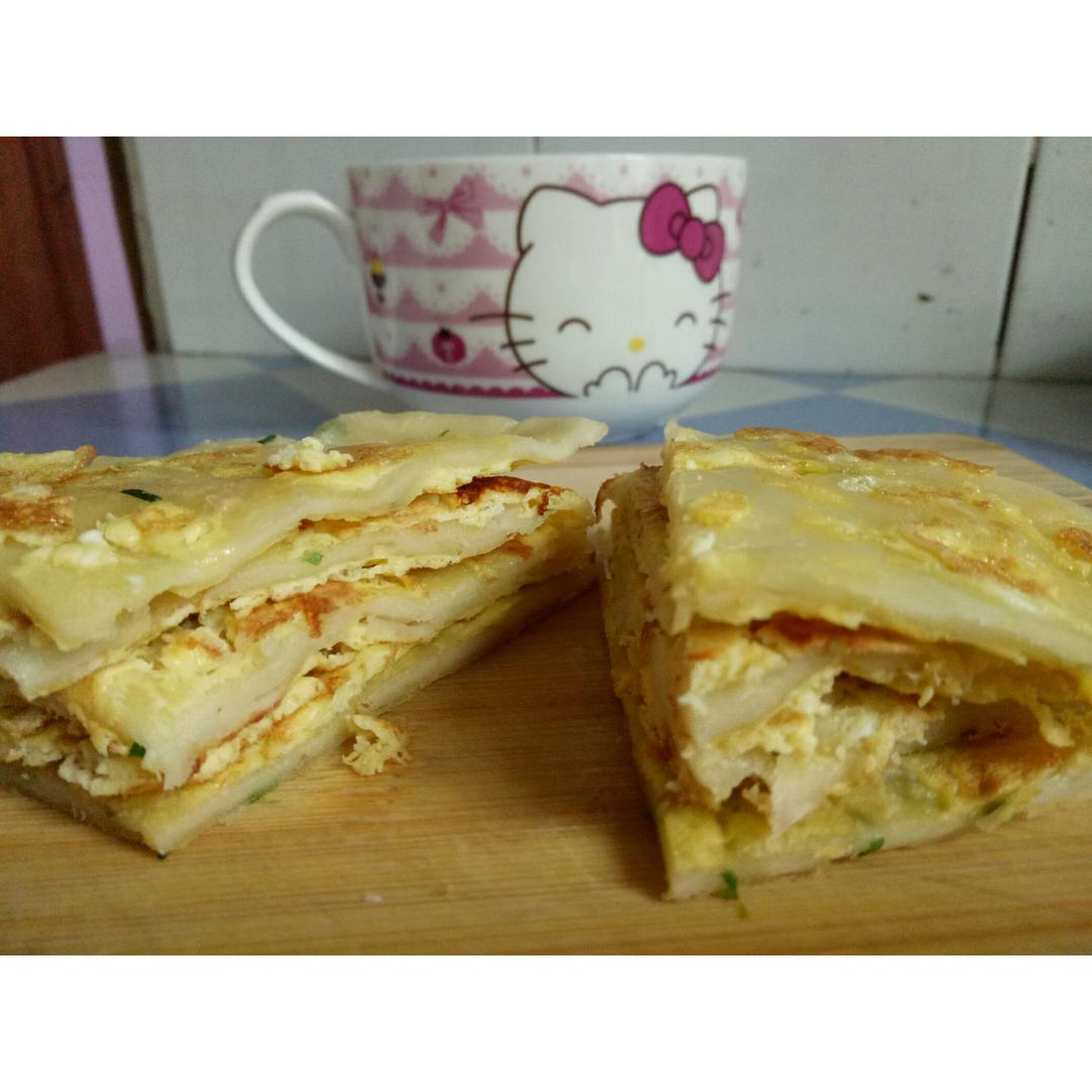鸡蛋葱油饼                  （更新饼坯保存方法）