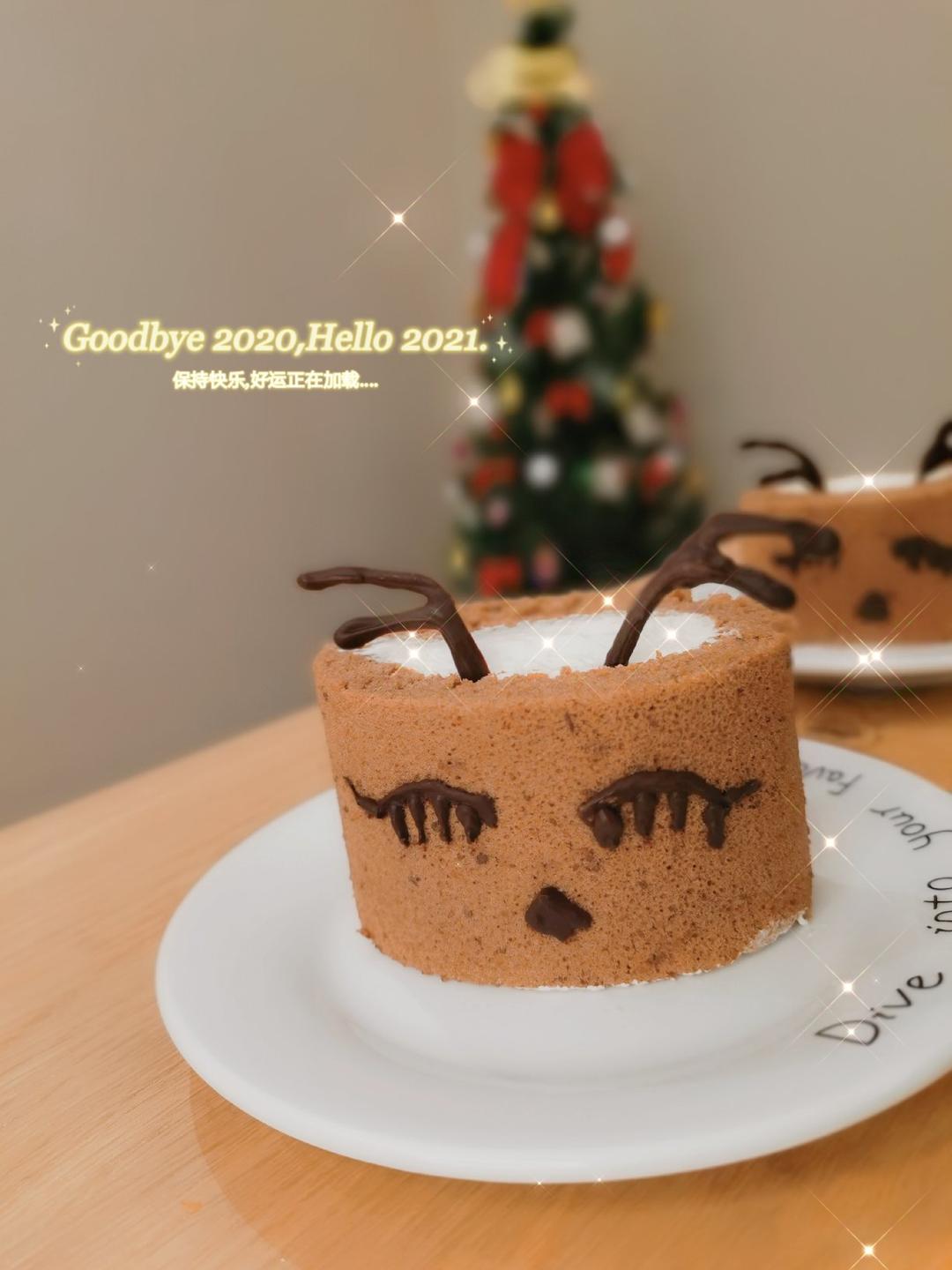 软绵香甜❗️可爱到爆炸💥圣诞麋鹿蛋糕卷