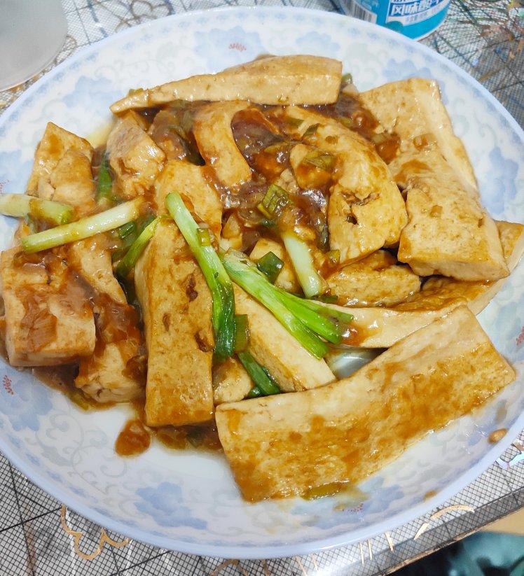 葱烧豆腐
