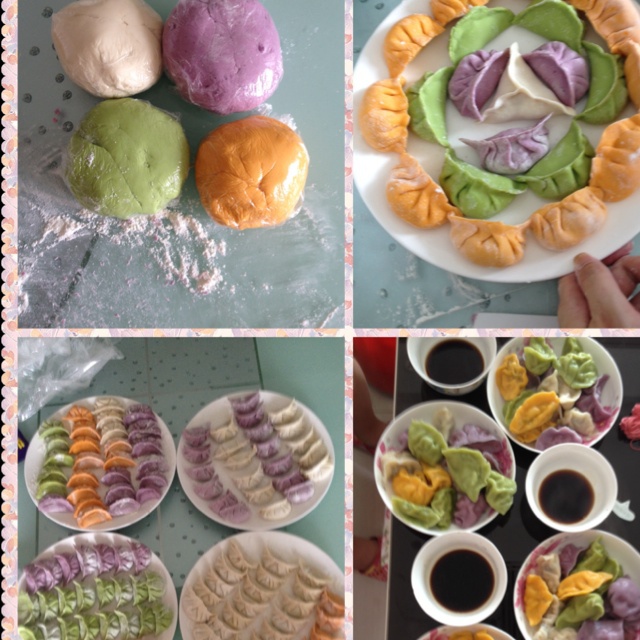 彩色饺子