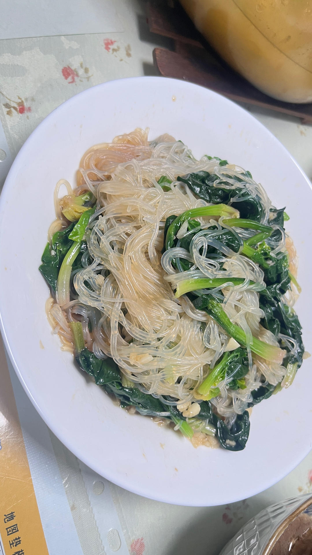 家常凉拌菜-菠菜粉条