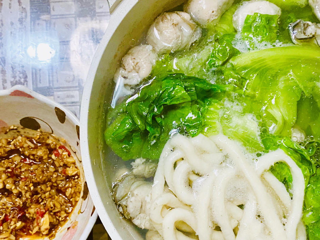 虾滑生菜汤