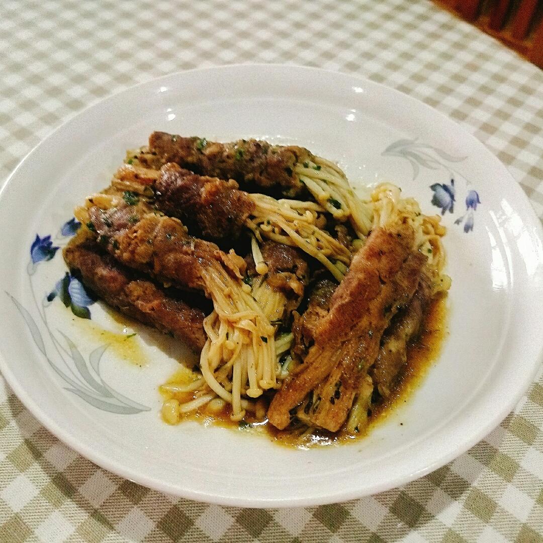 金针牛肉卷