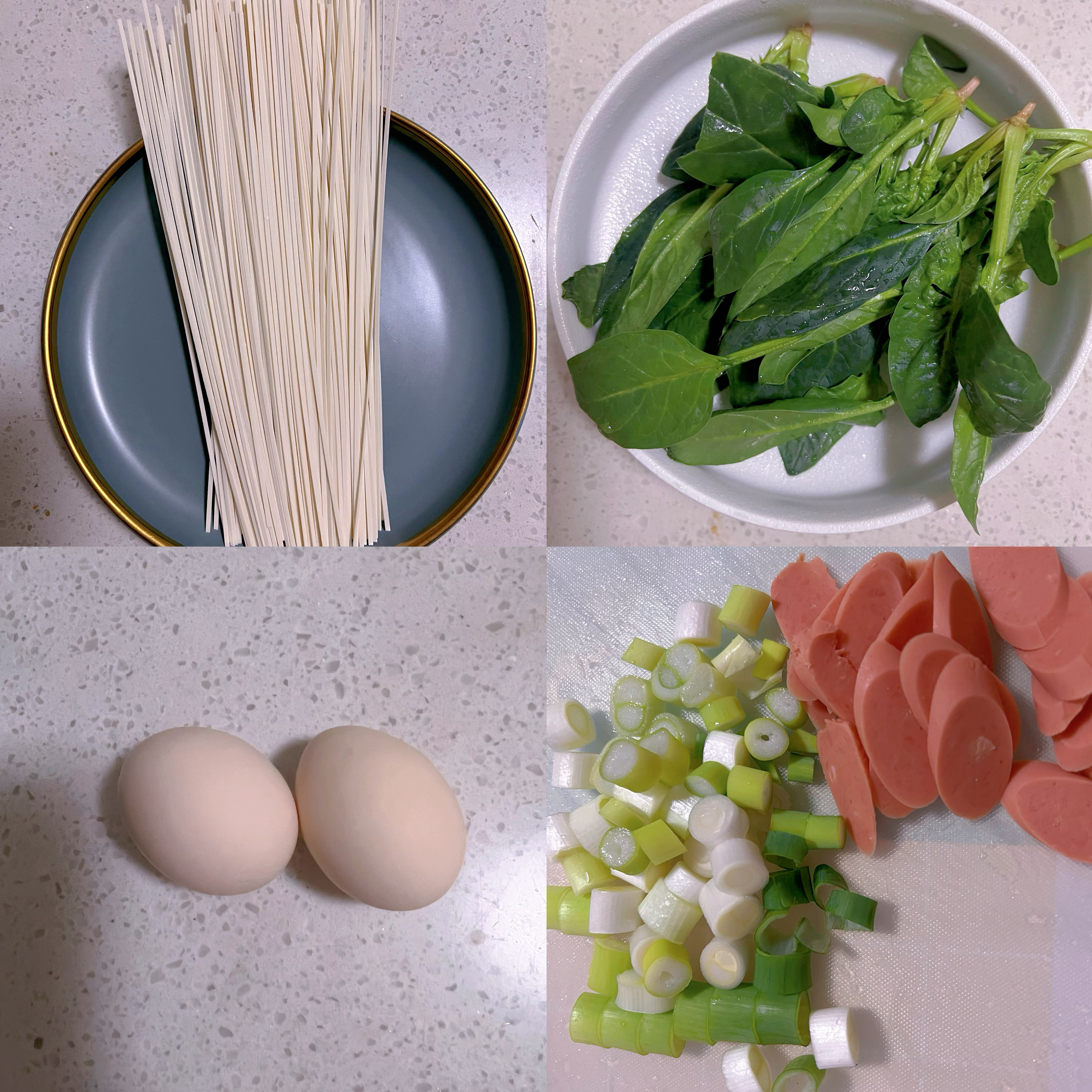 菠菜鸡蛋面 汤鲜味美的做法 步骤1