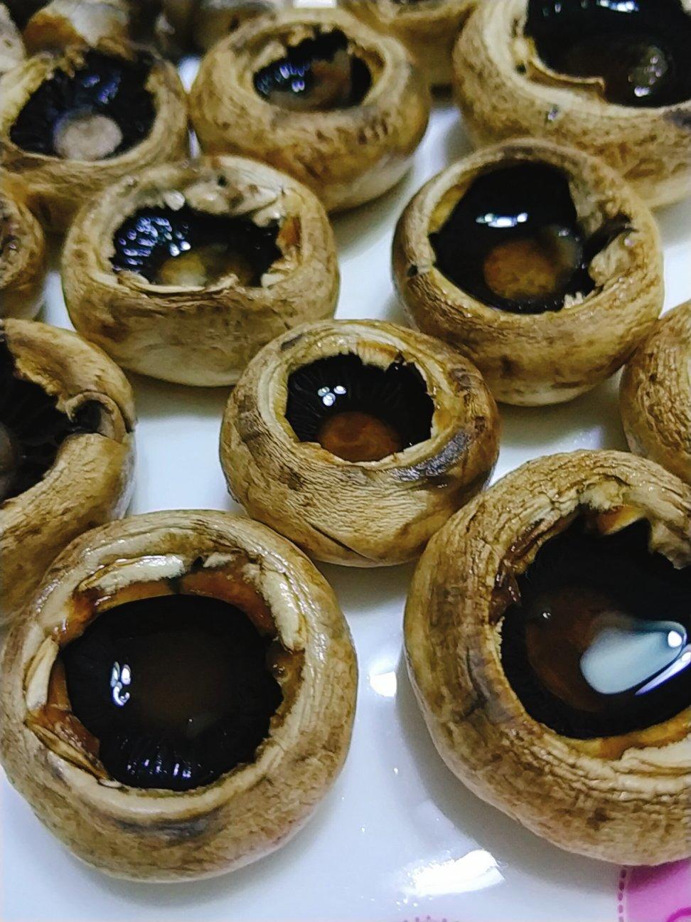 烤白蘑菇，双孢菇，口蘑，口菇，全程不加一滴油