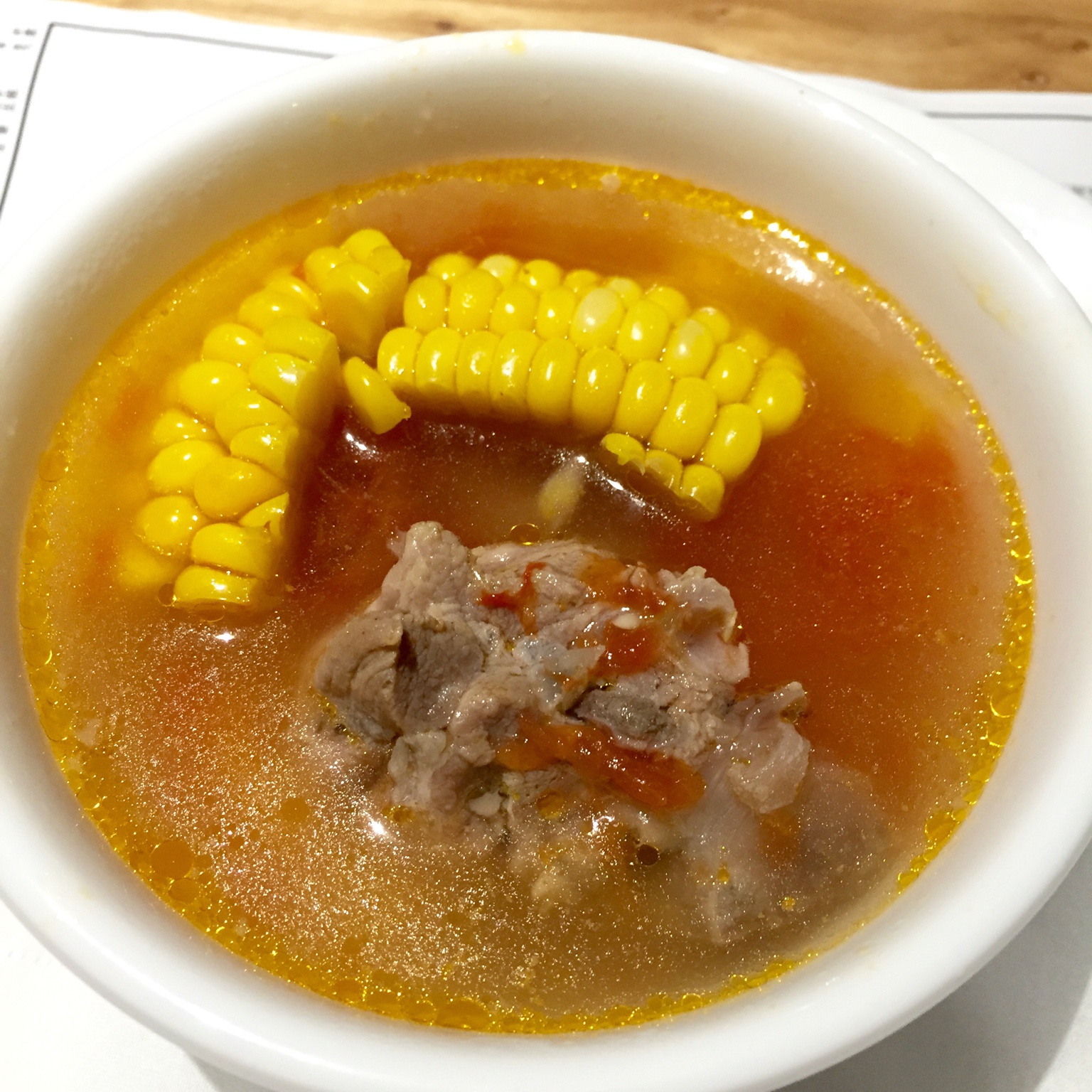 番茄土豆玉米排骨汤