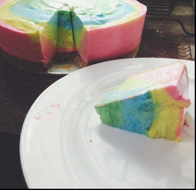 彩虹慕斯蛋糕
