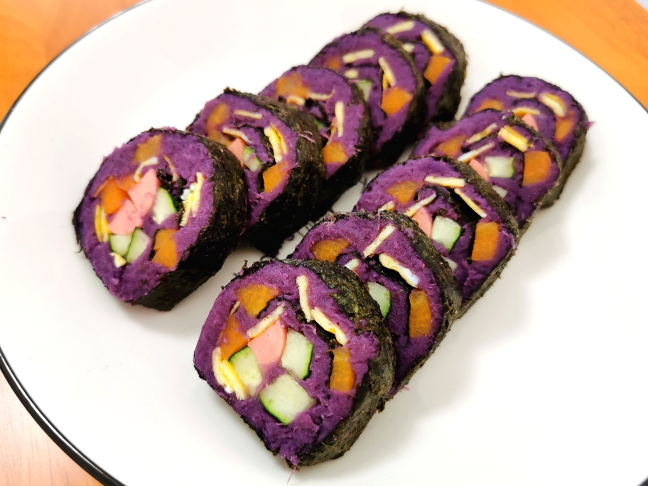 无米紫薯寿司的做法