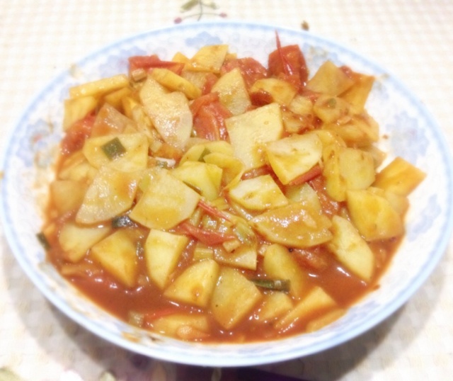 西红柿炒土豆片