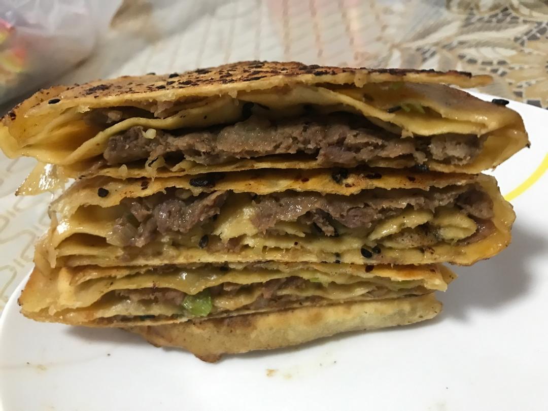 超简单的千层肉饼