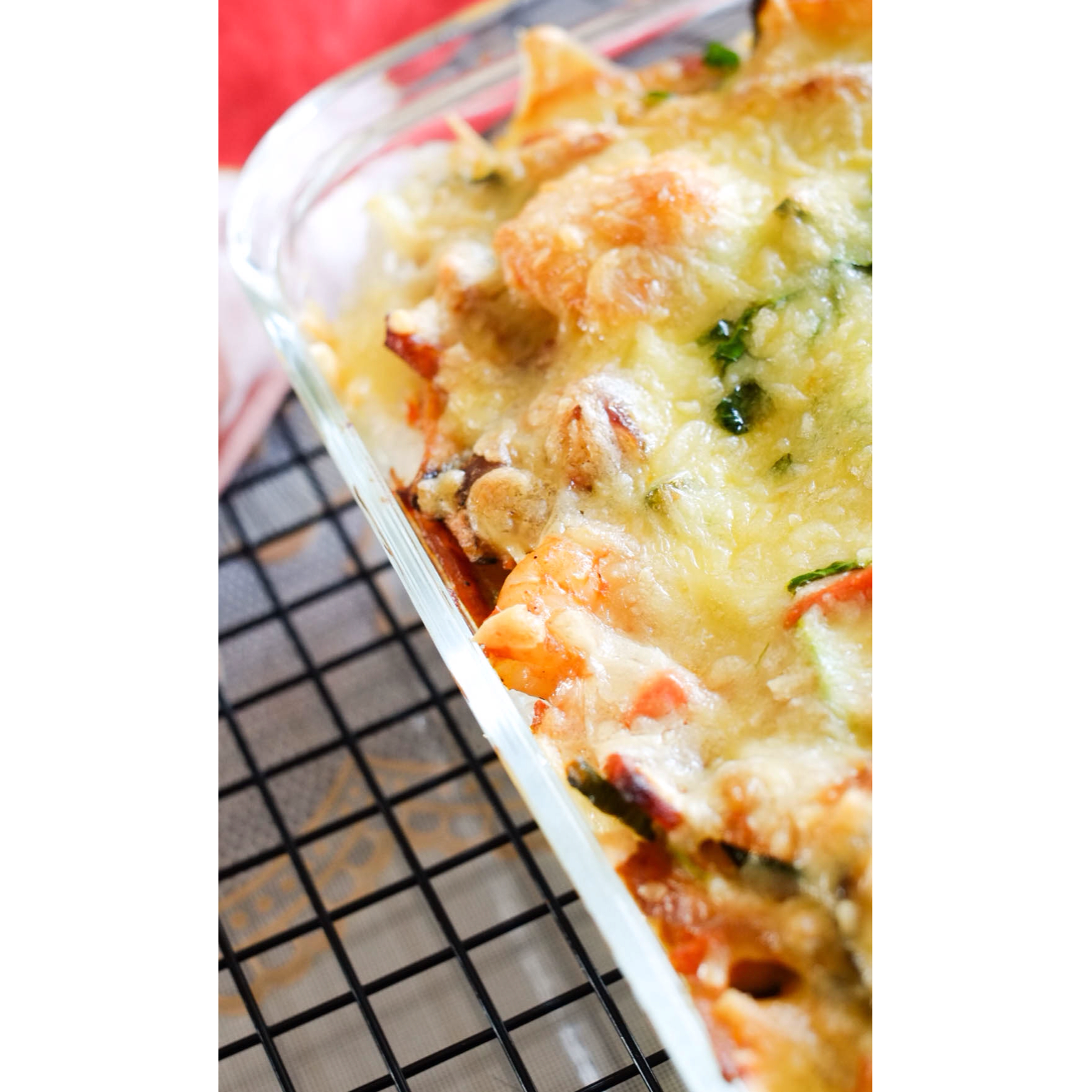 鲜虾培根芝士焗饭