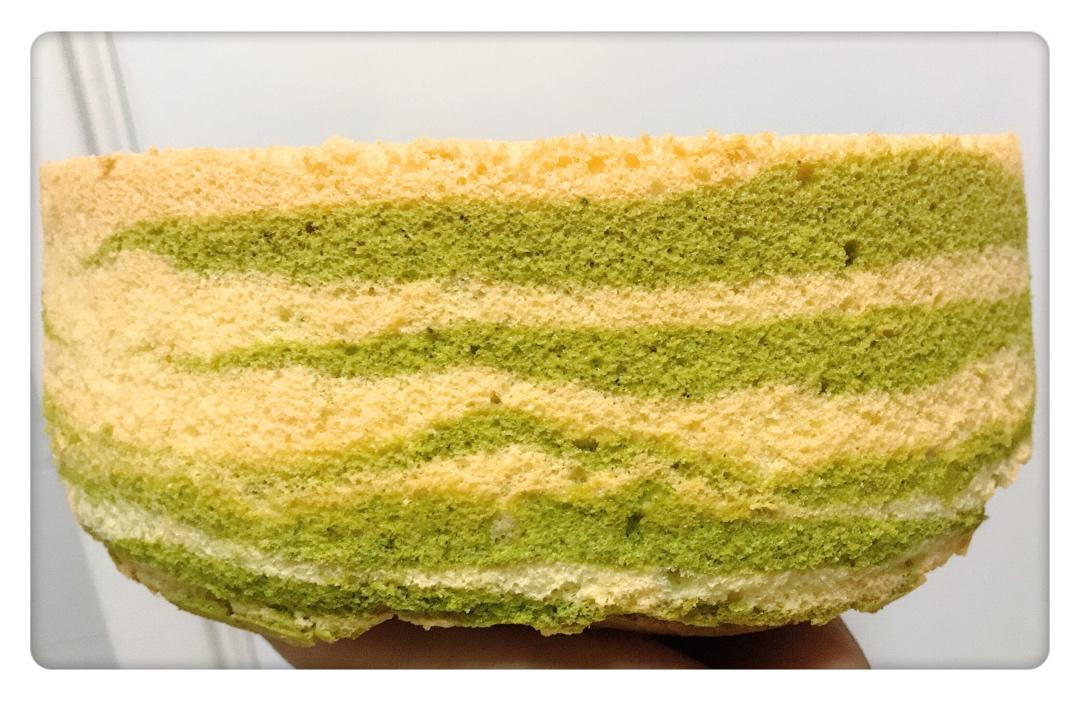 抹茶斑马纹戚风蛋糕