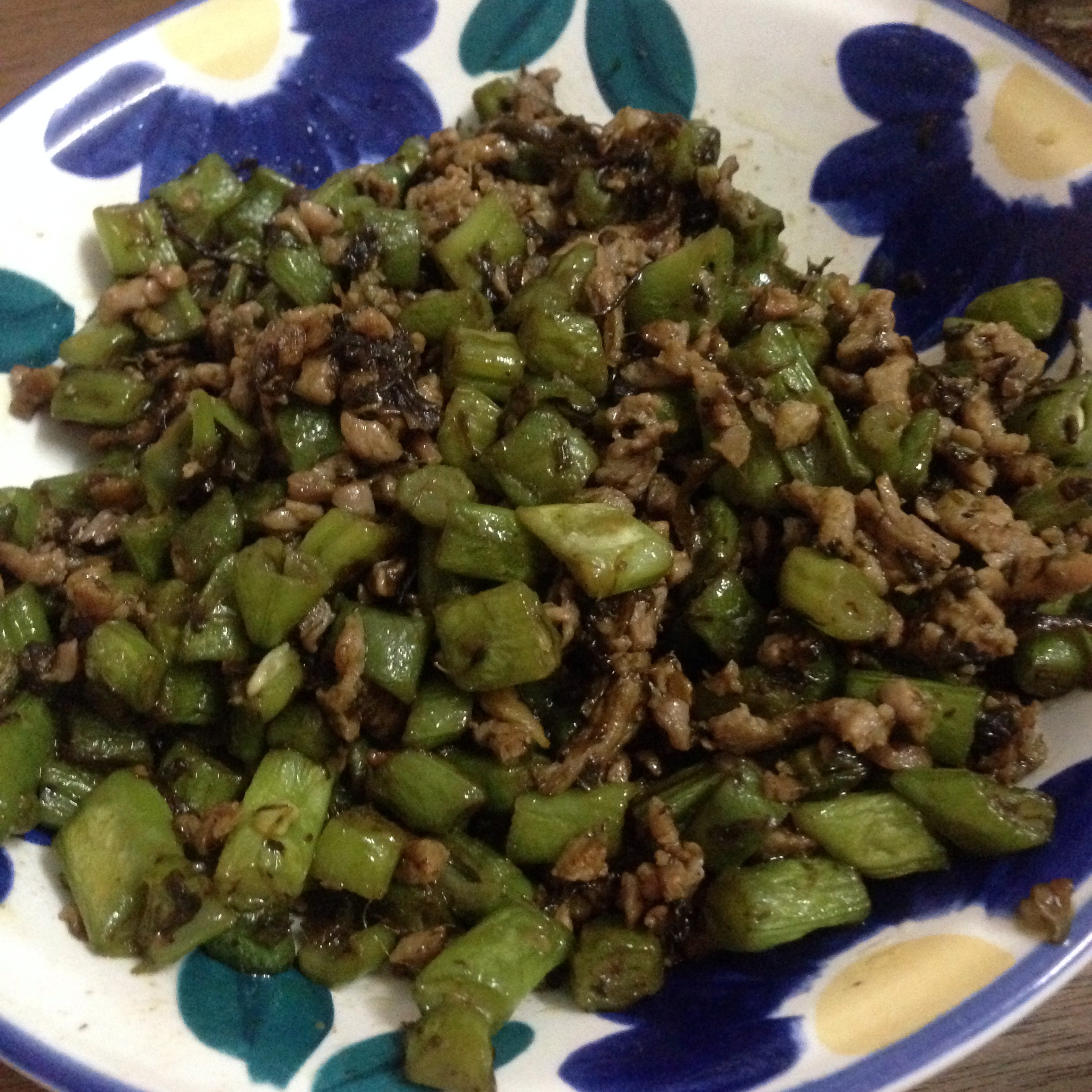 榄菜肉末四季豆