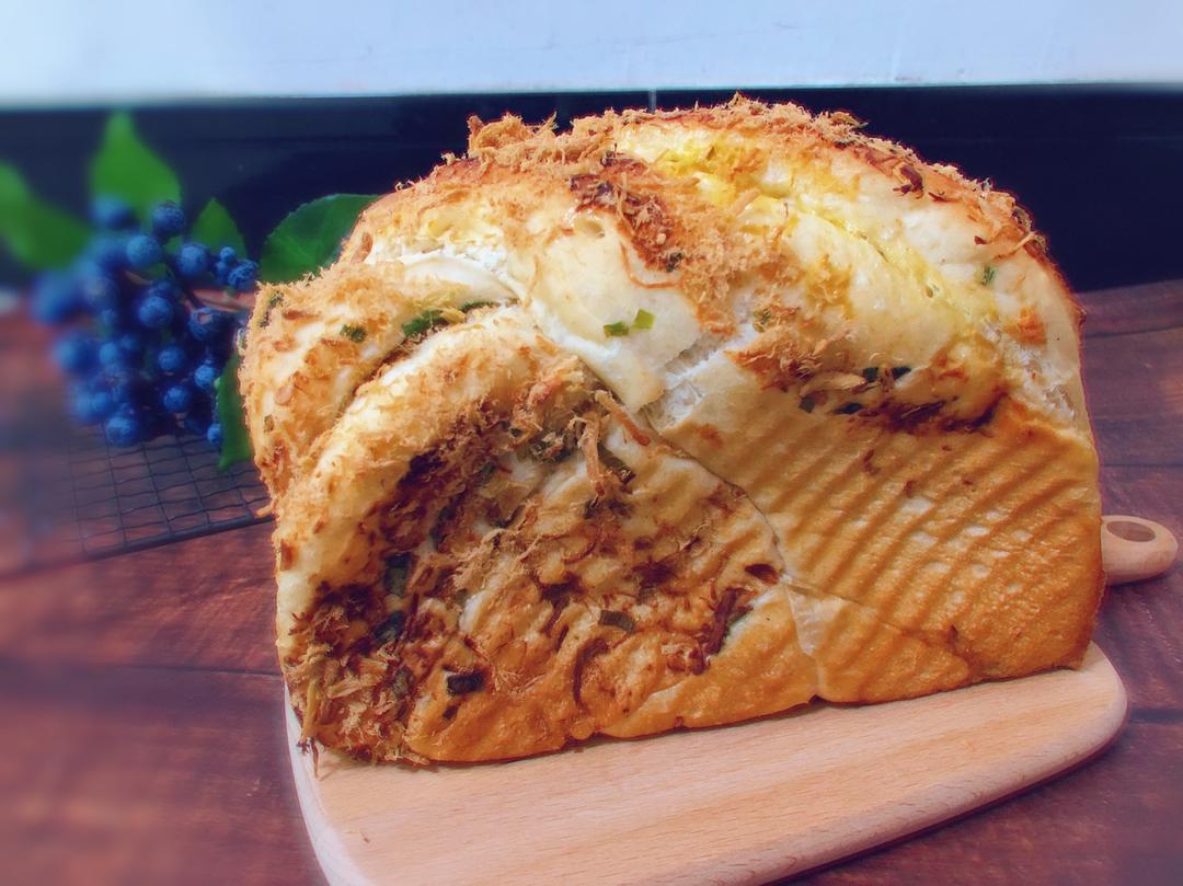 香葱肉松手撕吐司