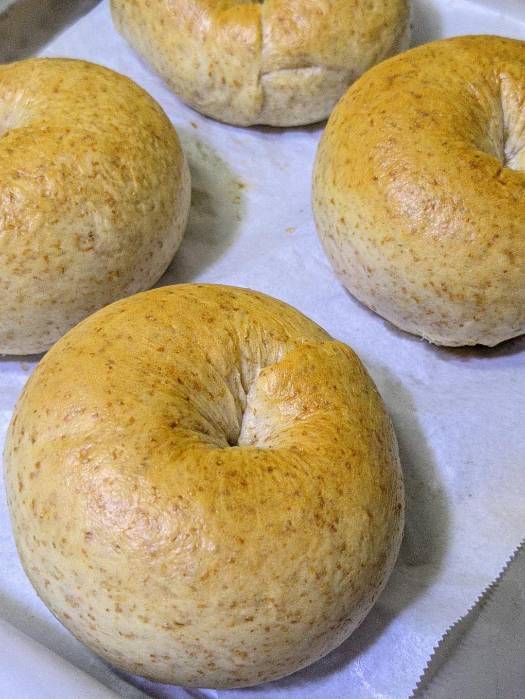 【简简厨房】贝果，手揉和厨师机做法。