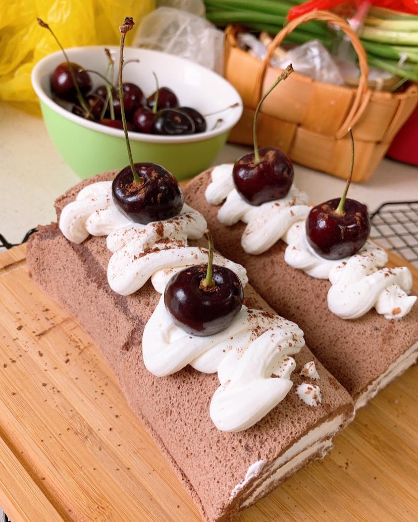 抹茶戚风蛋糕卷