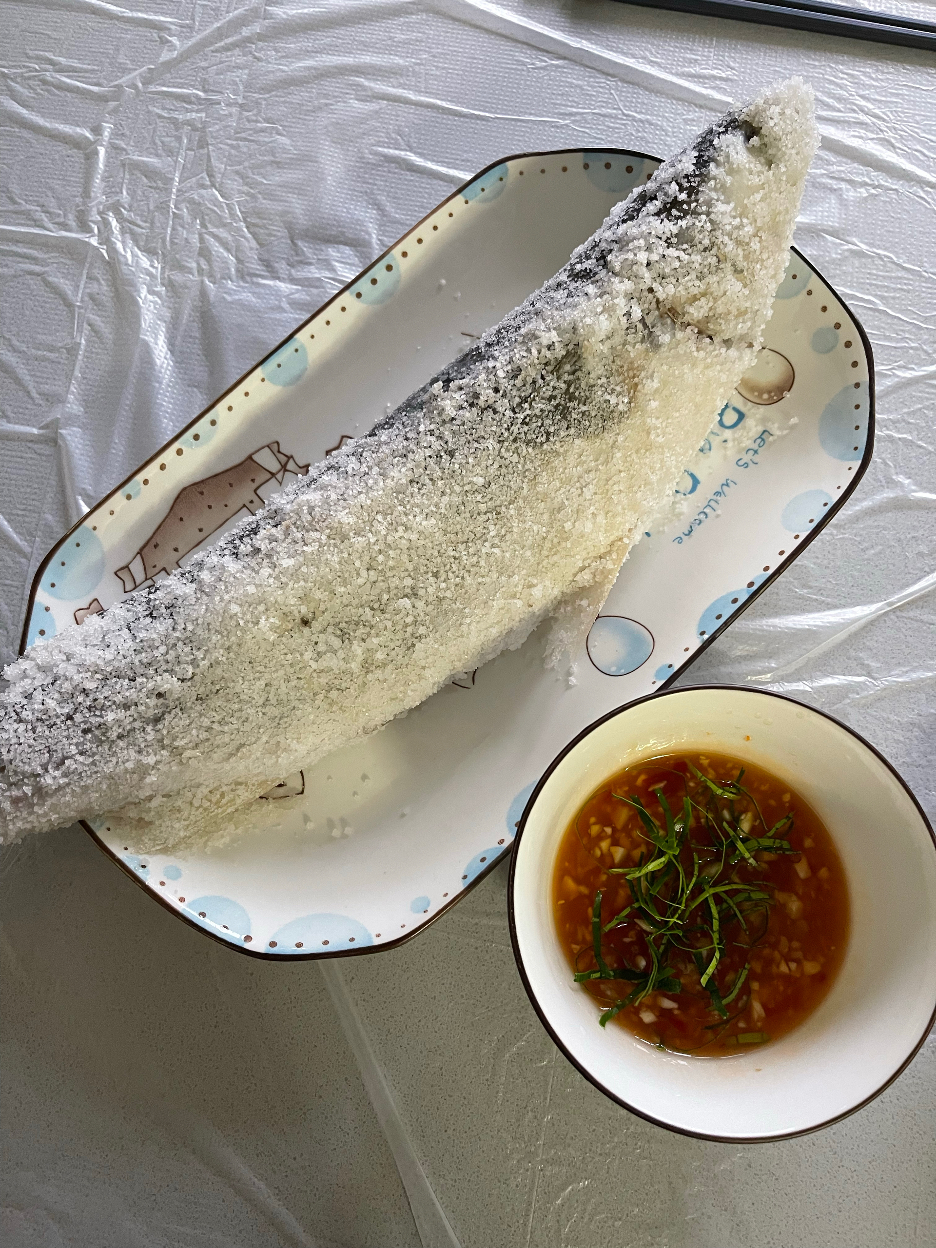 炒锅版盐焗乌头鱼
