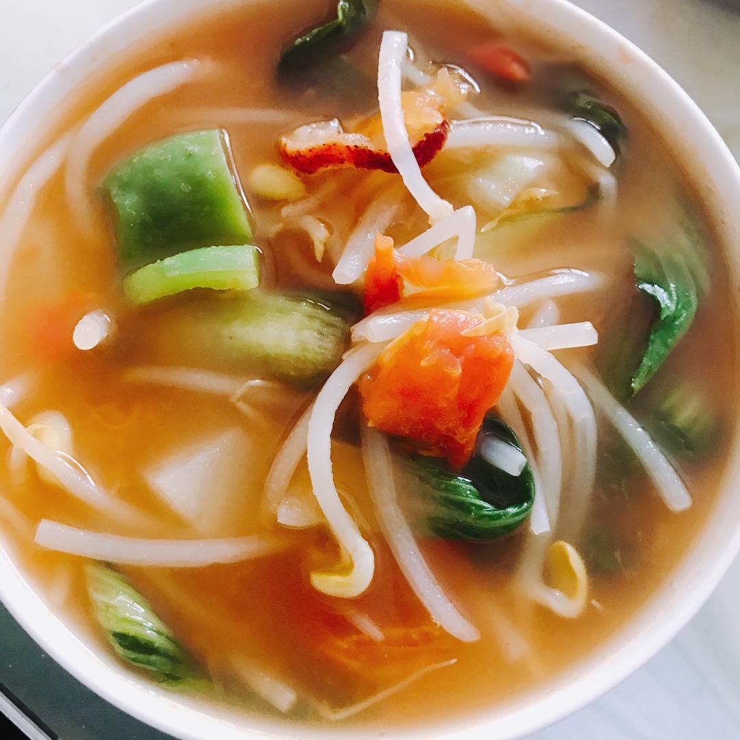 #排毒汤#西红柿豆芽汤