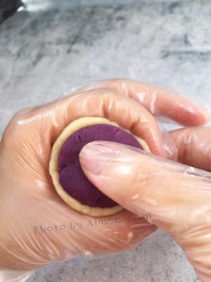 网红美食【仙豆糕】之紫薯&红豆馅的做法 步骤11