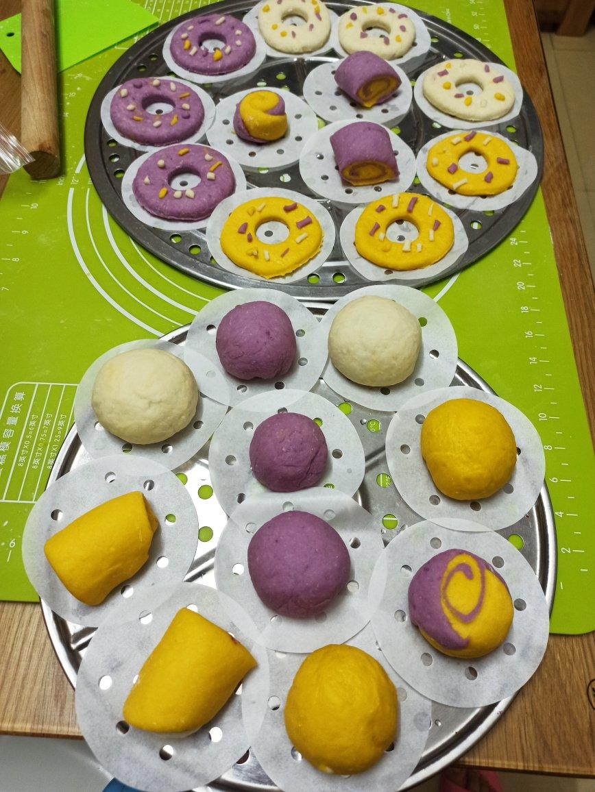 甜甜圈馒头‼️一次性发酵法超简单 哄娃必备