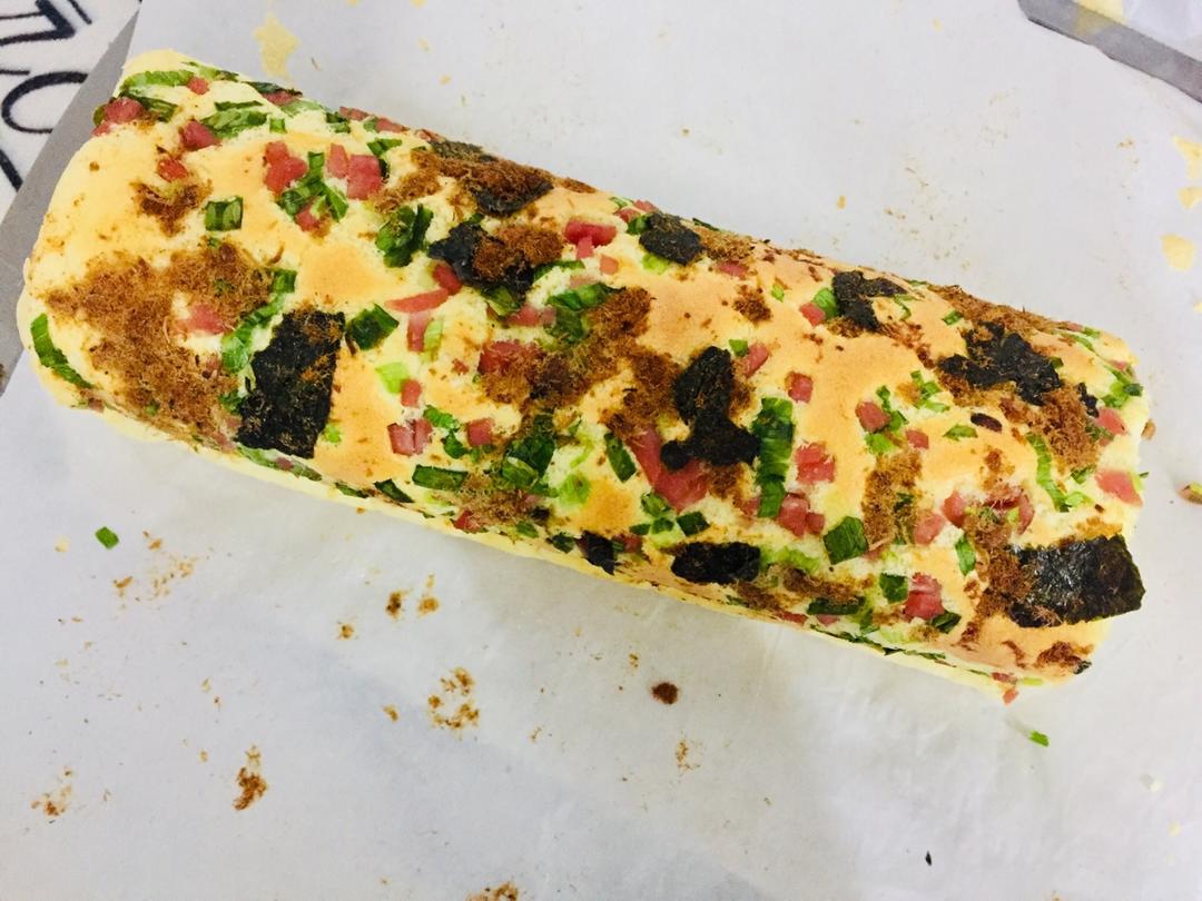 香葱肉松蛋糕卷