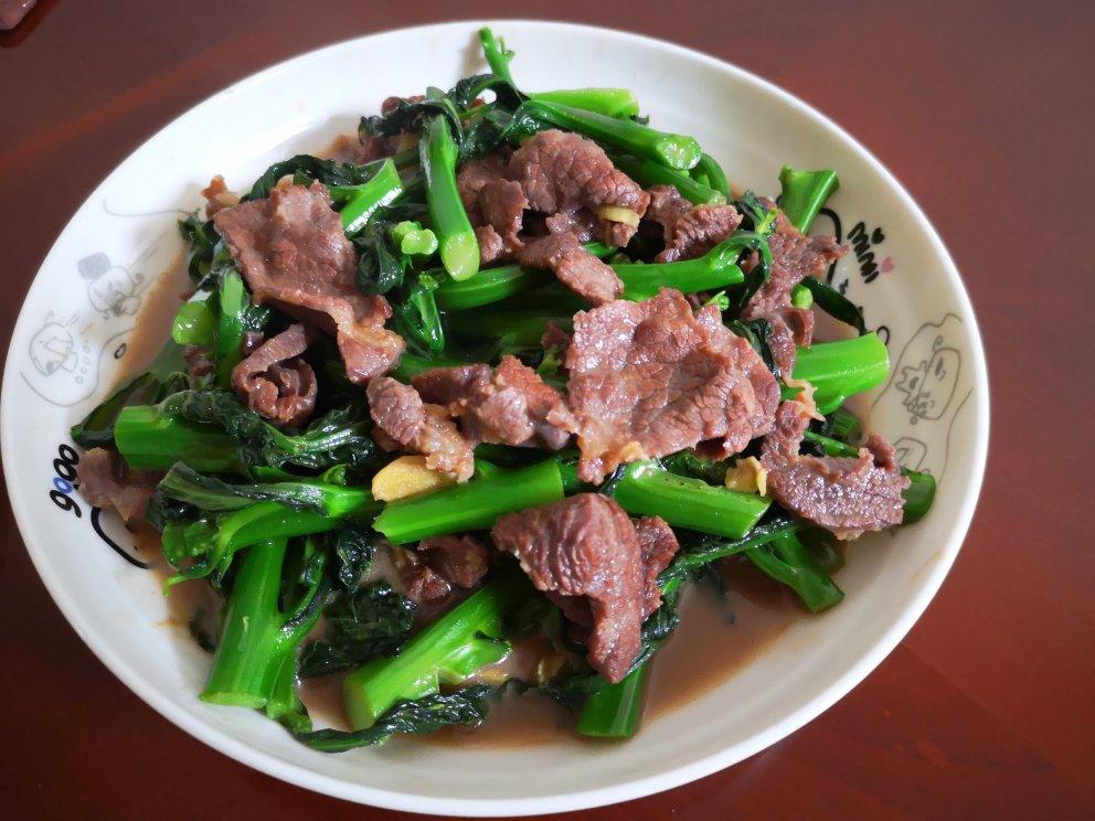 芥兰炒牛肉