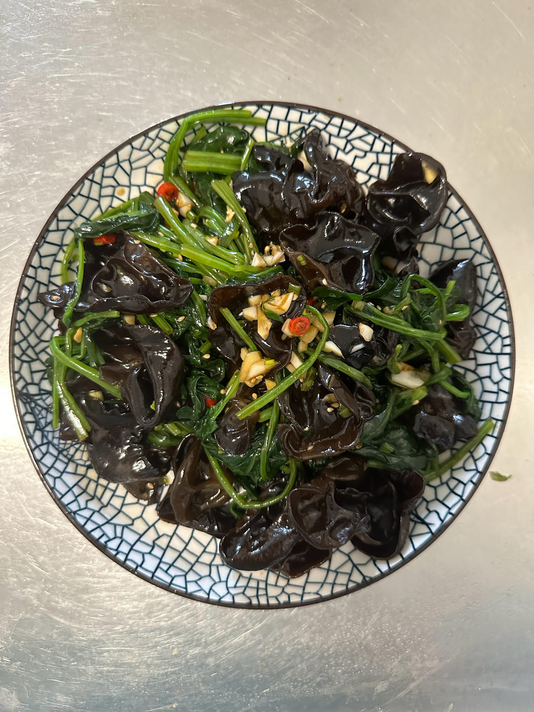 ✅第24道低卡减脂菜✨清脆爽口的凉拌菠菜木耳🌿