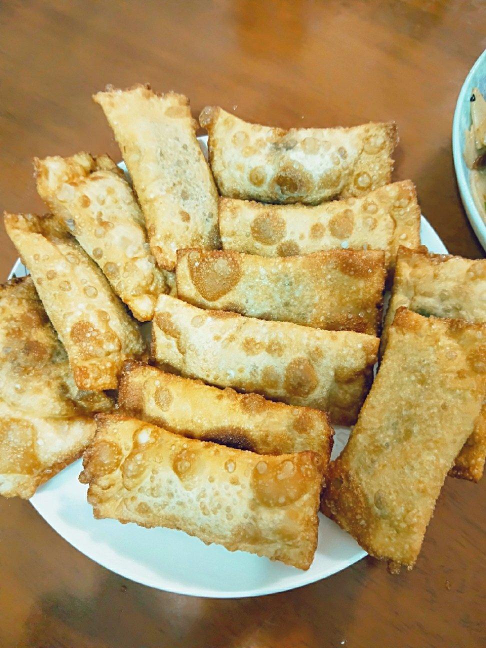 自制春卷（馄饨皮版）