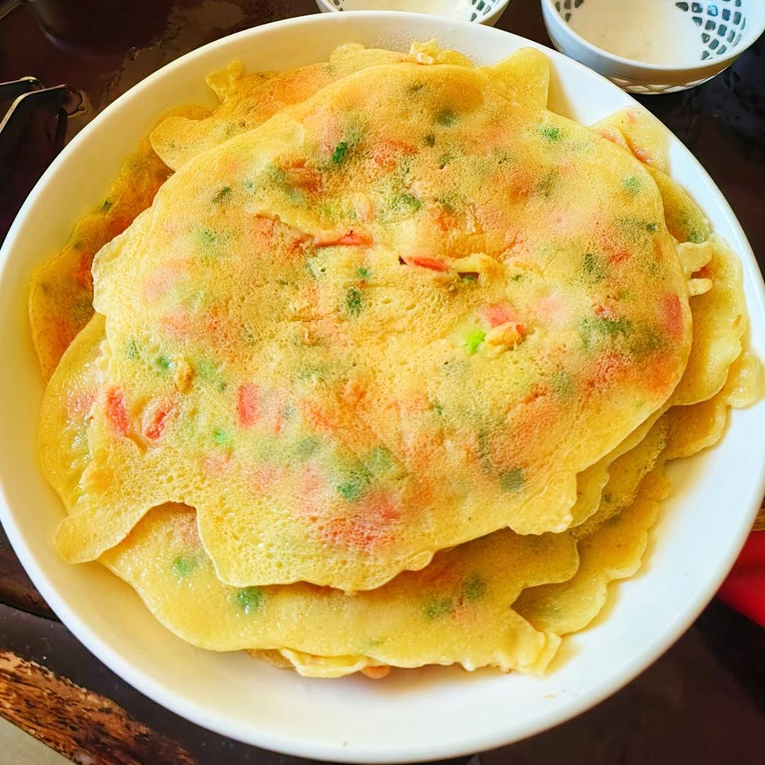 简单快手蔬菜鸡蛋煎饼