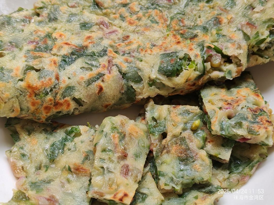 马齿苋鸡蛋饼