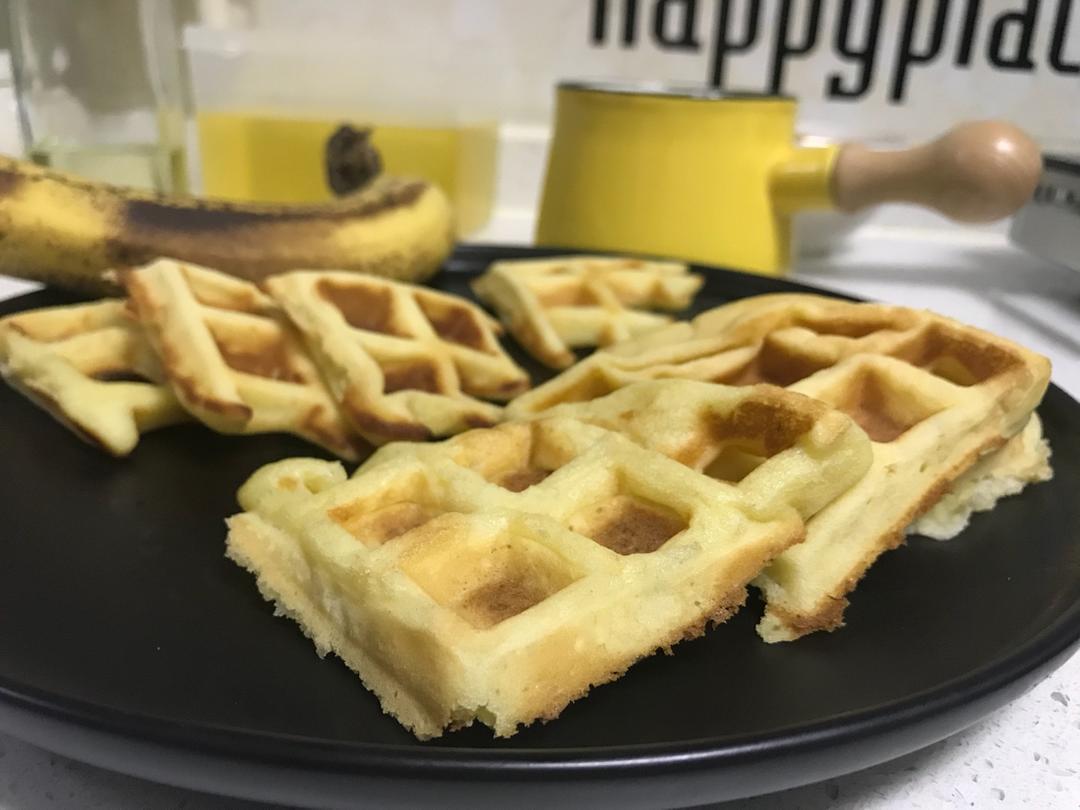 香蕉味美式华夫饼