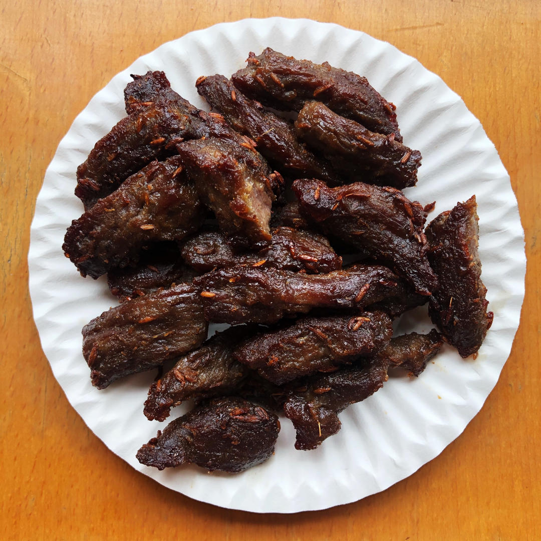 超简单5步空气炸锅自制孜然牛肉干