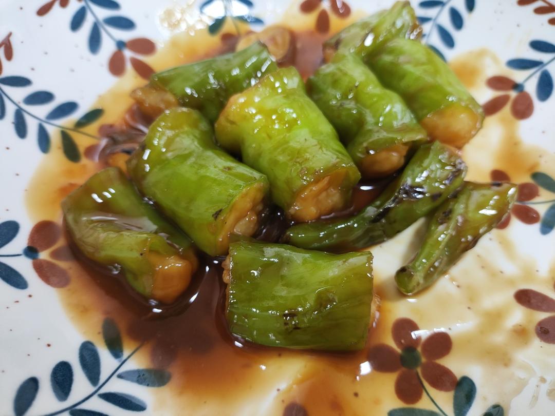 超下饭的青椒酿虾滑