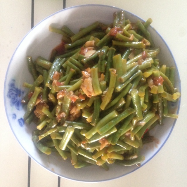 西红柿炒长豆角