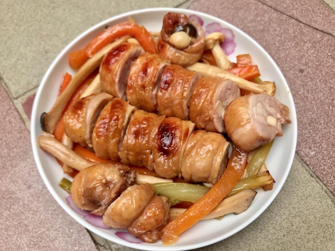 【3月北鼎烤箱食谱】无骨鸡腿蘑菇卷