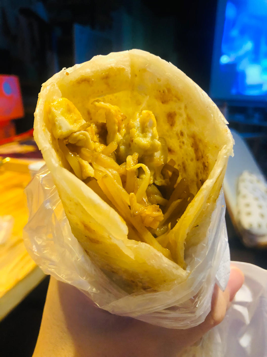 简单早餐土豆丝手抓饼