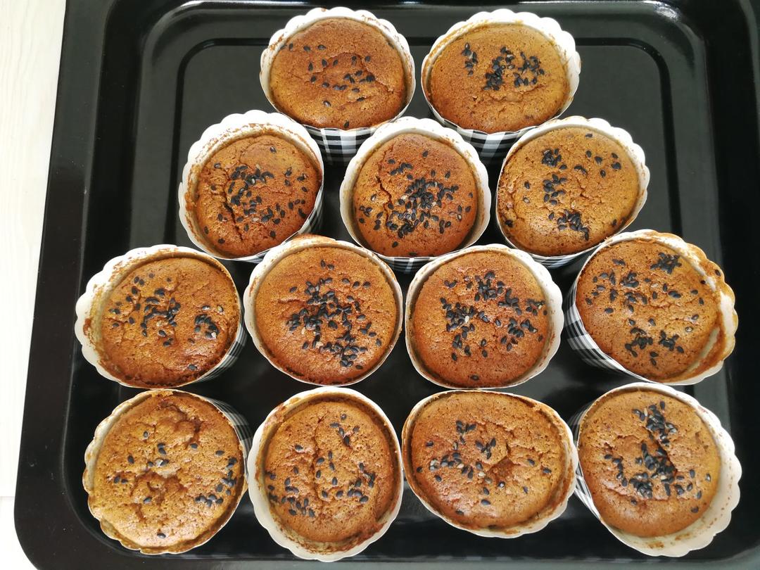 红糖红枣戚风cupcake