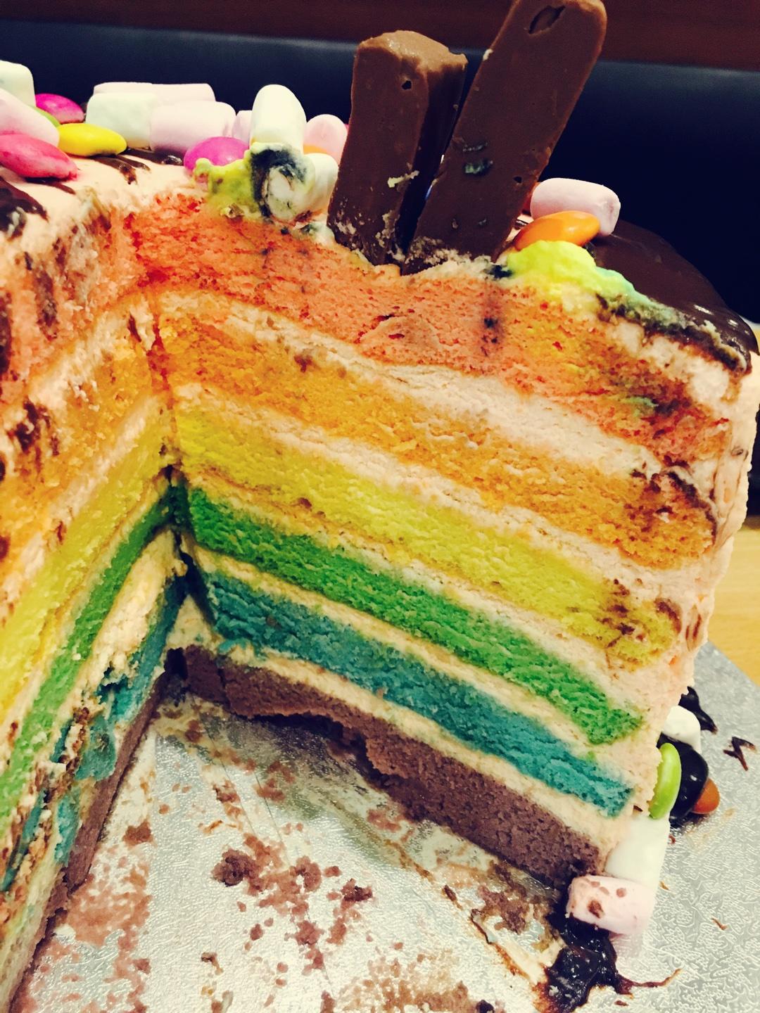 彩虹蛋糕戚风版的做法